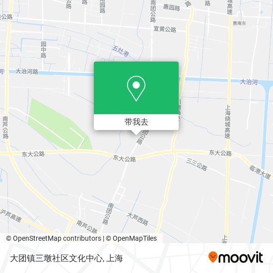 大团镇三墩社区文化中心地图