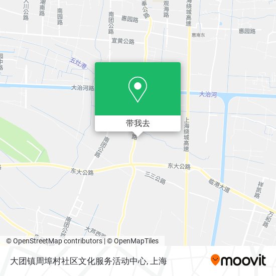 大团镇周埠村社区文化服务活动中心地图