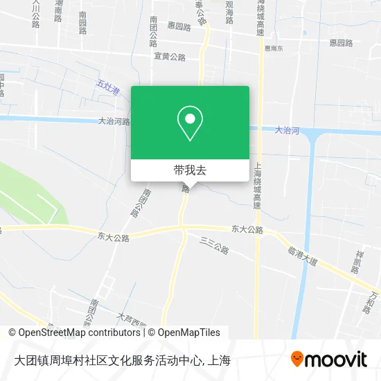 大团镇周埠村社区文化服务活动中心地图