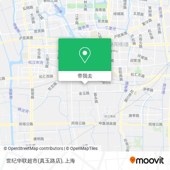 世纪华联超市(真玉路店)地图