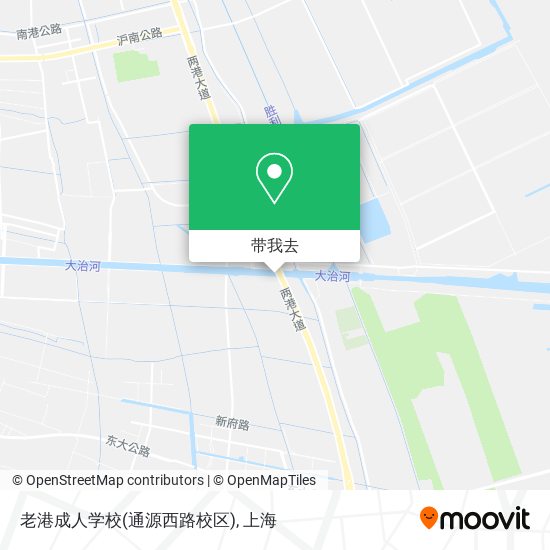 老港成人学校(通源西路校区)地图