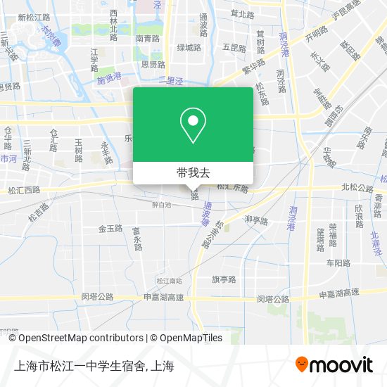 上海市松江一中学生宿舍地图