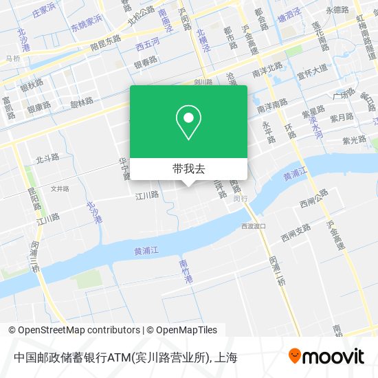 中国邮政储蓄银行ATM(宾川路营业所)地图