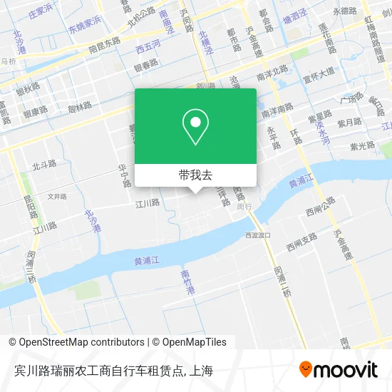 宾川路瑞丽农工商自行车租赁点地图