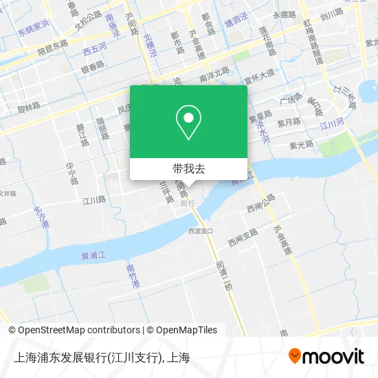 上海浦东发展银行(江川支行)地图