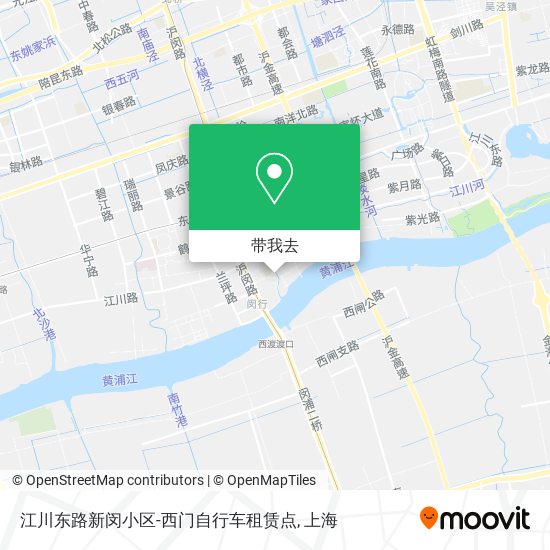 江川东路新闵小区-西门自行车租赁点地图