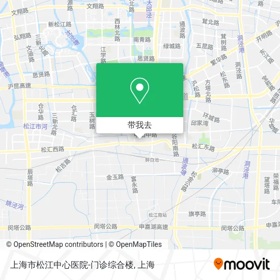 上海市松江中心医院-门诊综合楼地图