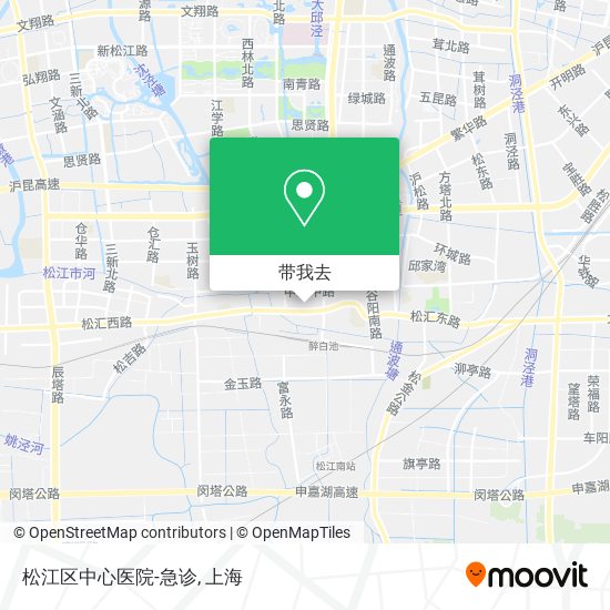 松江区中心医院-急诊地图