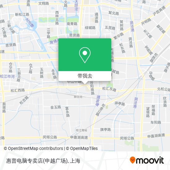惠普电脑专卖店(申越广场)地图