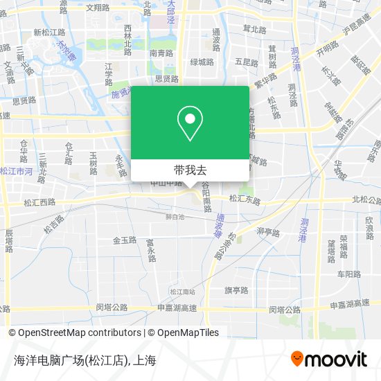 海洋电脑广场(松江店)地图