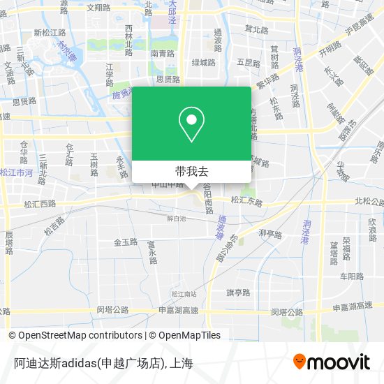 阿迪达斯adidas(申越广场店)地图