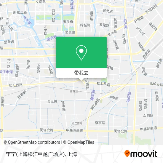 李宁(上海松江申越广场店)地图