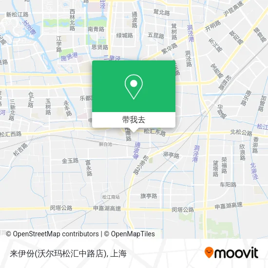 来伊份(沃尔玛松汇中路店)地图