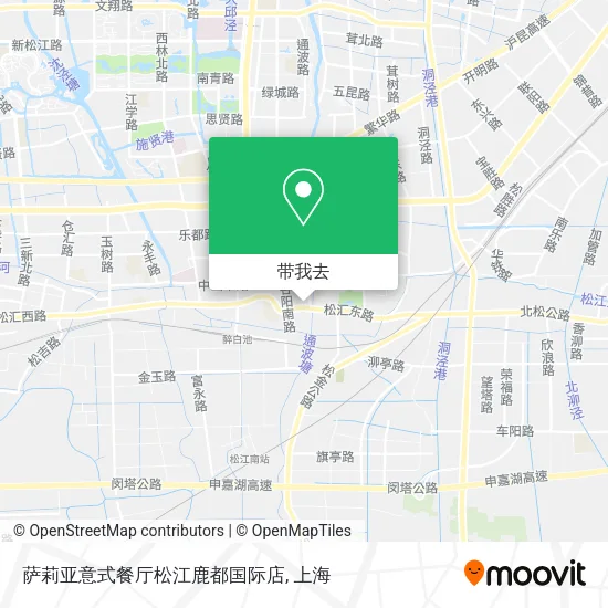 萨莉亚意式餐厅松江鹿都国际店地图