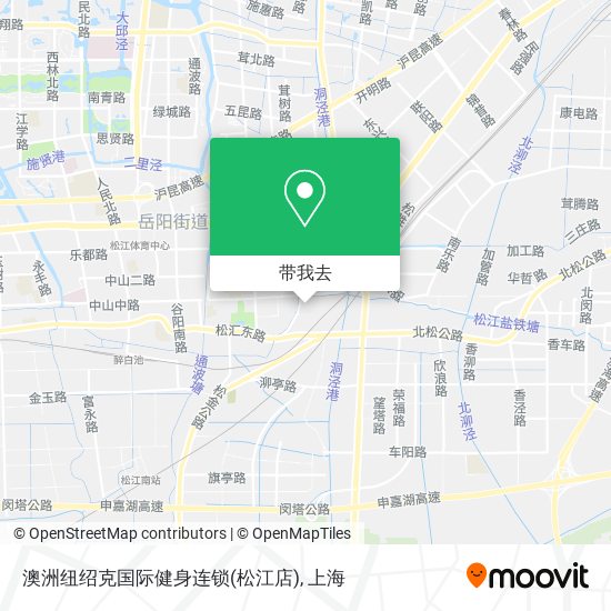 澳洲纽绍克国际健身连锁(松江店)地图