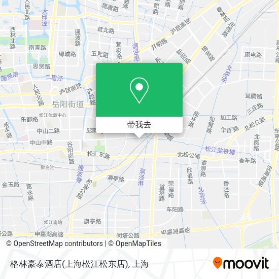 格林豪泰酒店(上海松江松东店)地图