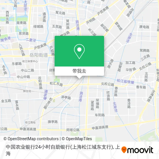 中国农业银行24小时自助银行(上海松江城东支行)地图