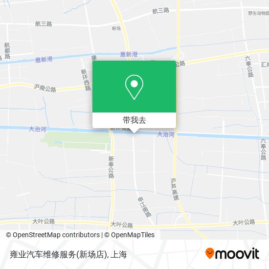 雍业汽车维修服务(新场店)地图
