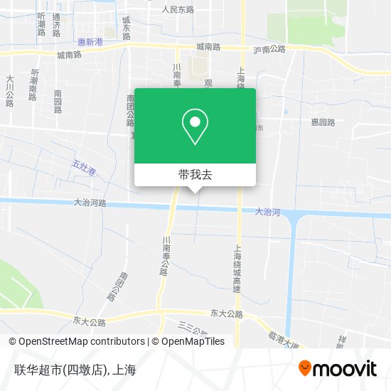联华超市(四墩店)地图