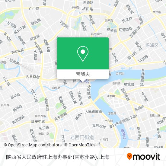 陕西省人民政府驻上海办事处(南苏州路)地图