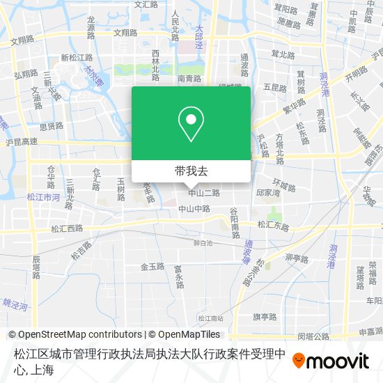 松江区城市管理行政执法局执法大队行政案件受理中心地图