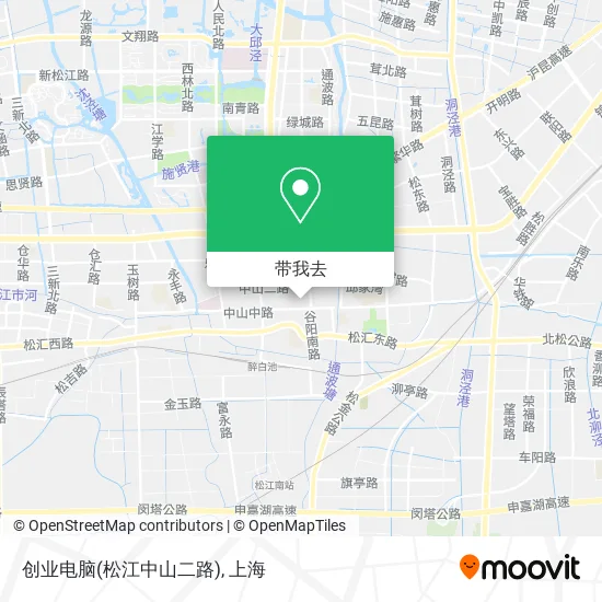 创业电脑(松江中山二路)地图
