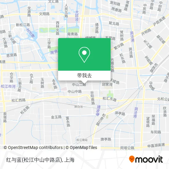 红与蓝(松江中山中路店)地图