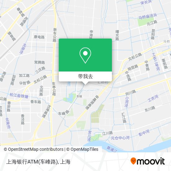 上海银行ATM(车峰路)地图