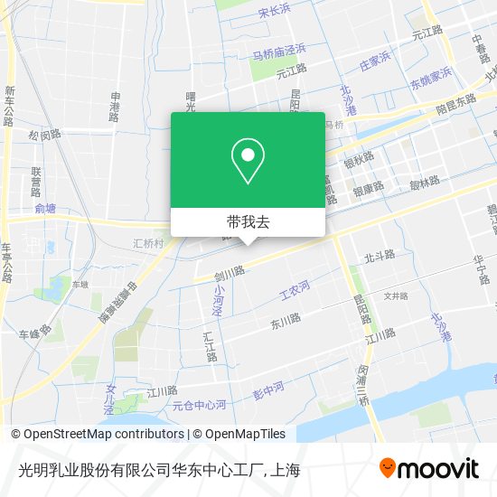 光明乳业股份有限公司华东中心工厂地图