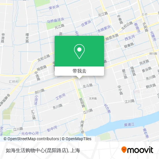 如海生活购物中心(昆阳路店)地图