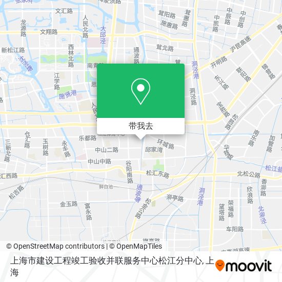 上海市建设工程竣工验收并联服务中心松江分中心地图