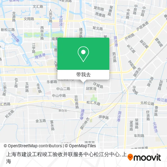 上海市建设工程竣工验收并联服务中心松江分中心地图