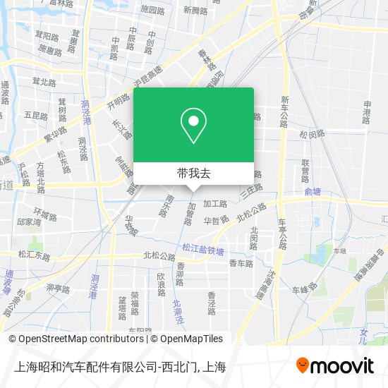 上海昭和汽车配件有限公司-西北门地图