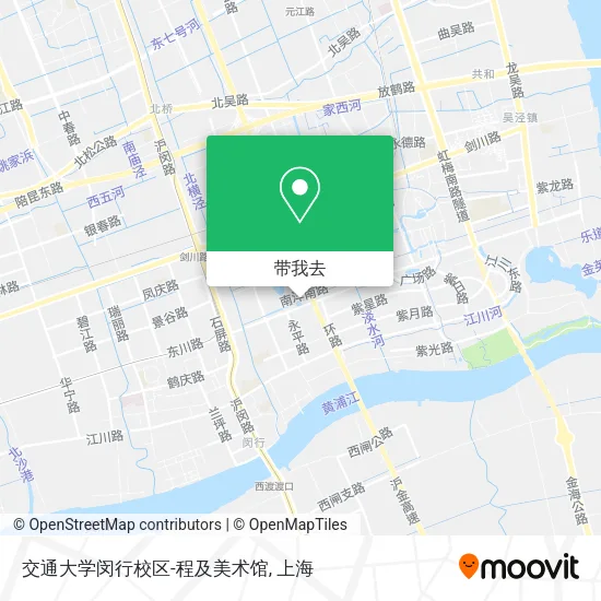 交通大学闵行校区-程及美术馆地图