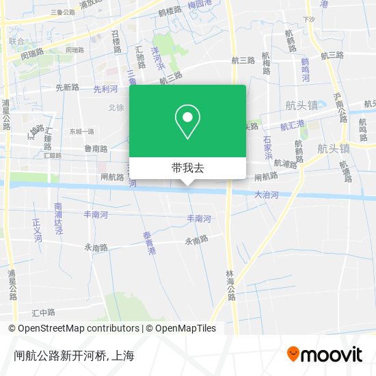 闸航公路新开河桥地图