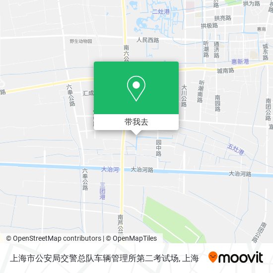 上海市公安局交警总队车辆管理所第二考试场地图