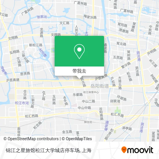 锦江之星旅馆松江大学城店停车场地图