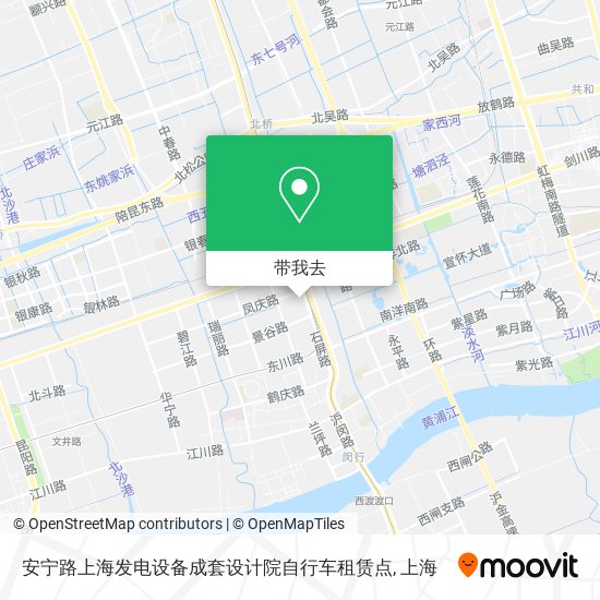 安宁路上海发电设备成套设计院自行车租赁点地图