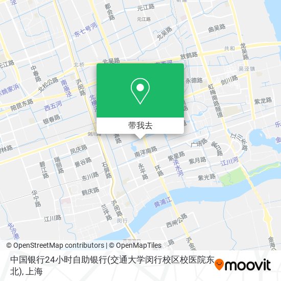 中国银行24小时自助银行(交通大学闵行校区校医院东北)地图