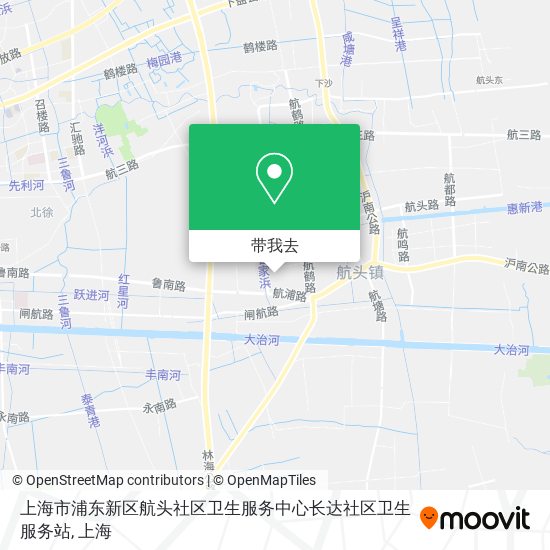上海市浦东新区航头社区卫生服务中心长达社区卫生服务站地图