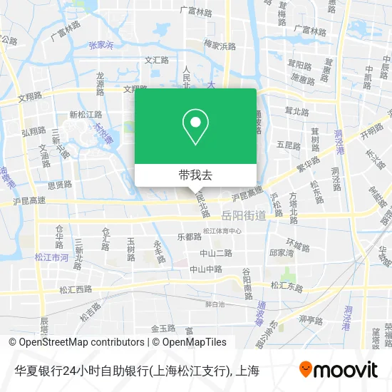华夏银行24小时自助银行(上海松江支行)地图