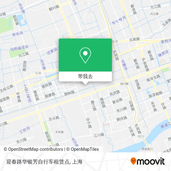 迎春路华银芳自行车租赁点地图