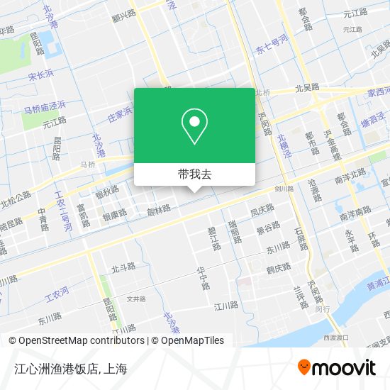 江心洲渔港饭店地图