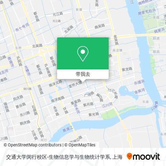 交通大学闵行校区-生物信息学与生物统计学系地图