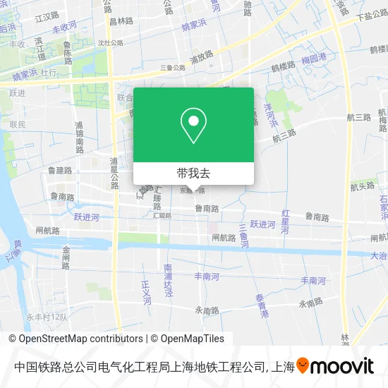中国铁路总公司电气化工程局上海地铁工程公司地图