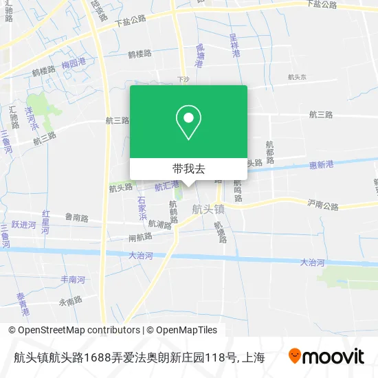 航头镇航头路1688弄爱法奥朗新庄园118号地图