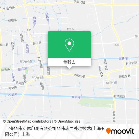 上海华伟立体印刷有限公司华伟表面处理技术(上海有限公司)地图