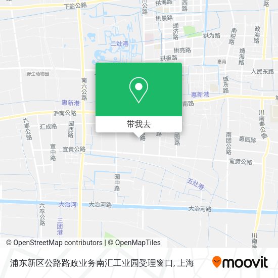 浦东新区公路路政业务南汇工业园受理窗口地图