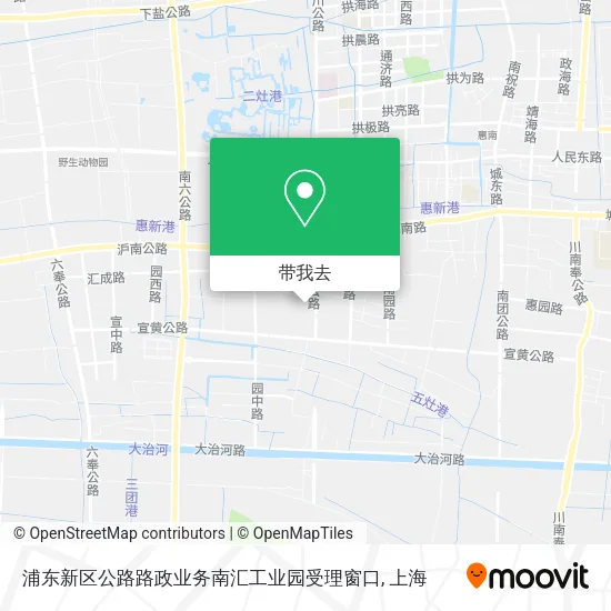 浦东新区公路路政业务南汇工业园受理窗口地图