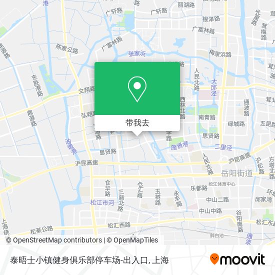 泰晤士小镇健身俱乐部停车场-出入口地图